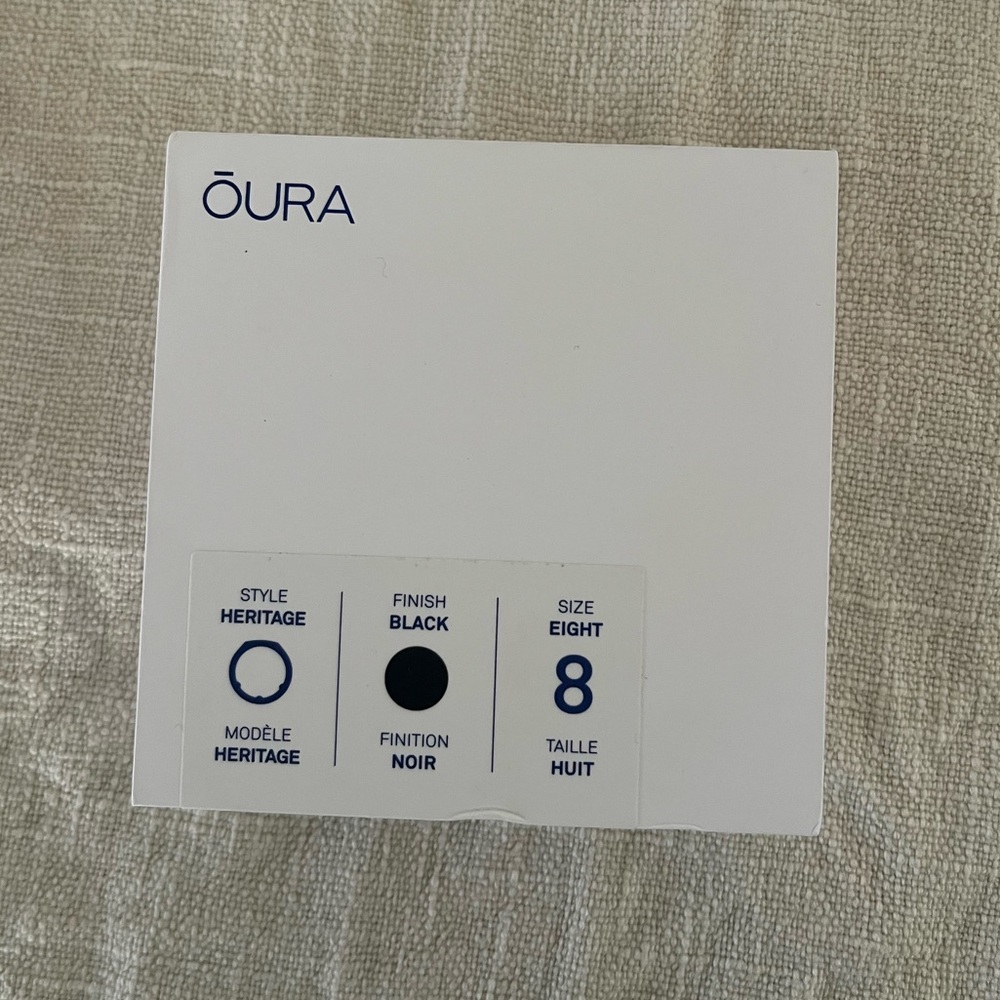 Oura ring Gen 3 heritage black size 8
